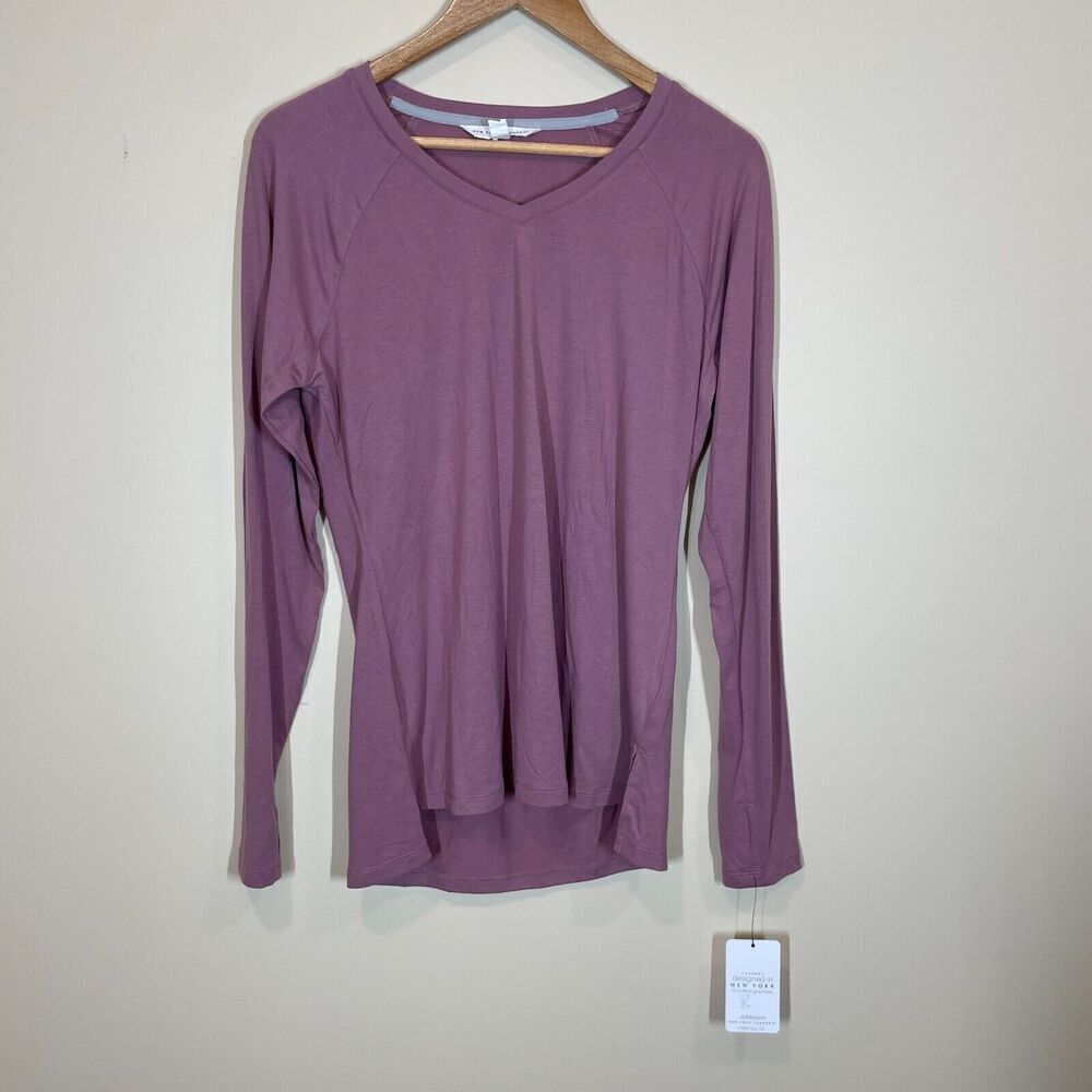 New York Laundry Athleisure NWT Long‎ Sleeve Top Pink Women's Size M Crew Neck
